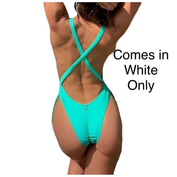 Women 1 Piece Summer Hollow Sexy Bikini with Long Tassel Drawstring Colo… - Picture 4 of 16